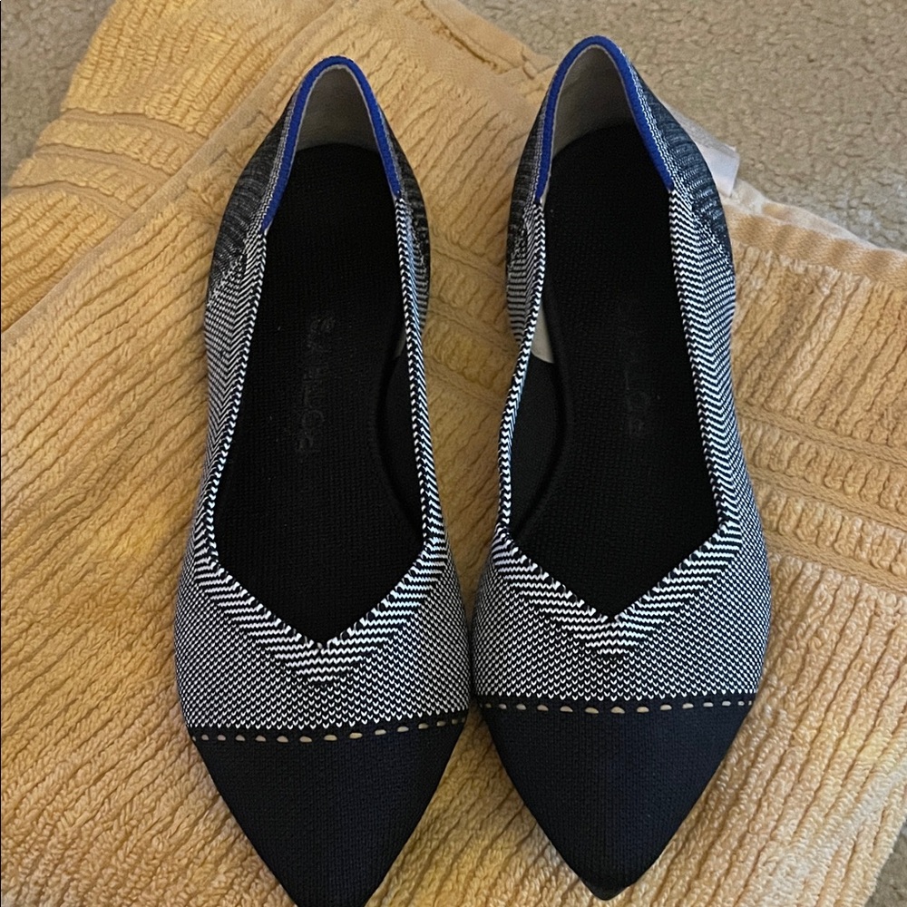 LIKE NEW Rothy's The Point Gray Mist Cap-toe Ballet Flat Women’s  US6.5.